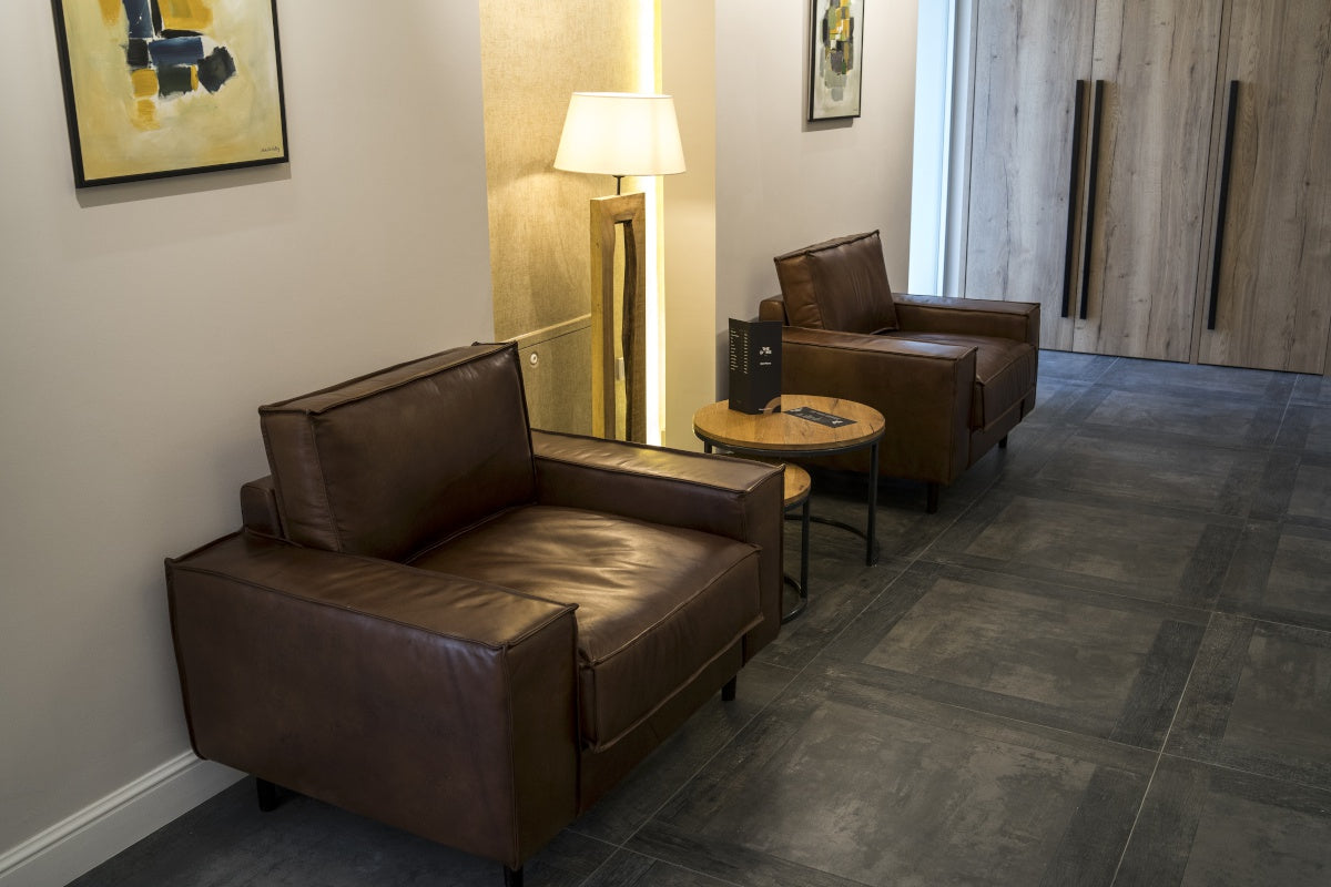 Fotoliu de relaxare din piele naturala ✔ model Dome