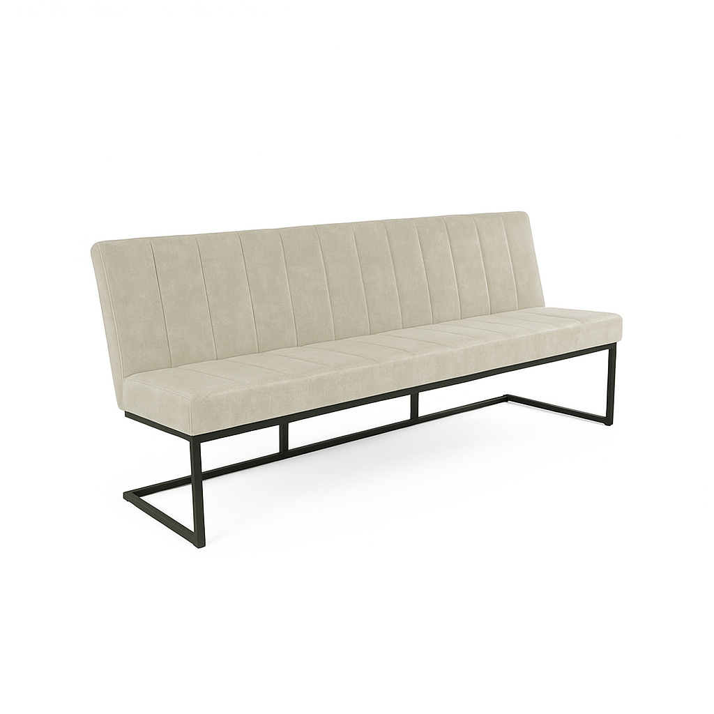 Bancheta catifea  FLEET OHIO culoare BEJ DESCHIS