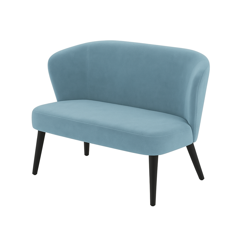 Bancheta catifea LOTUS culoare ALBASTRU DESCHIS