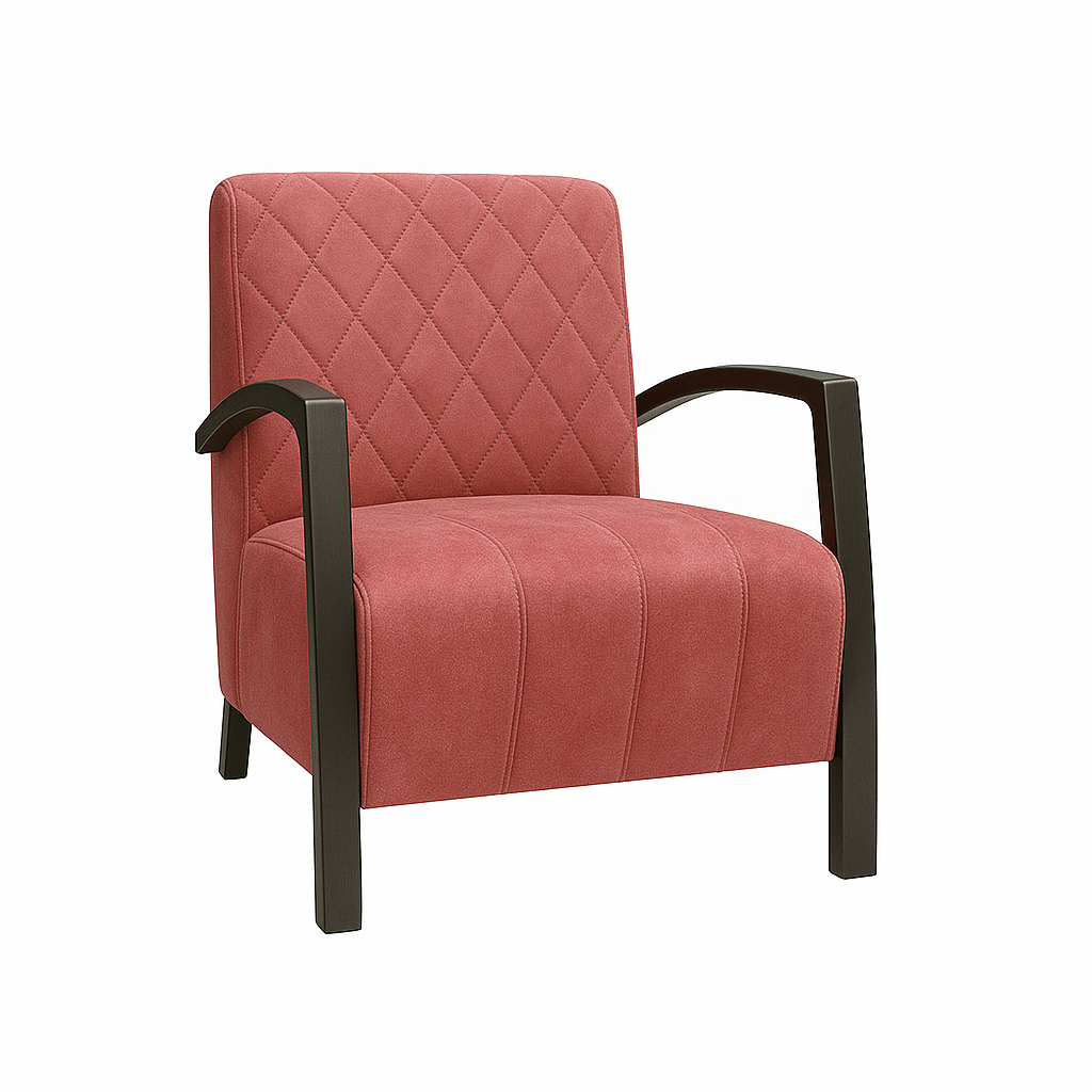 Fotoliu catifea ROZ | model DIAMOND