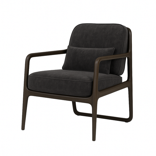 Fotoliu catifea GRI | model EMBERTO