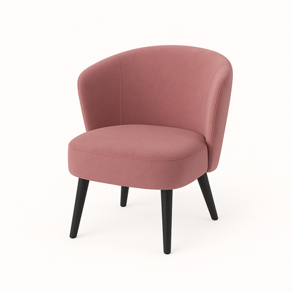 Fotoliu catifea ROZ | model LOTUS