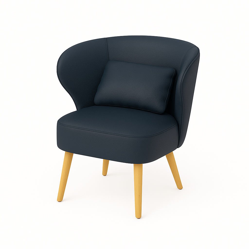 Fotoliu piele NEAGRA | model CAPRICE