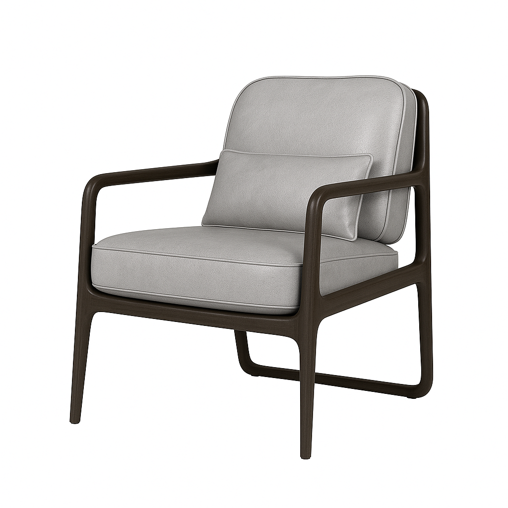 Fotoliu piele GRI | model EMBERTO