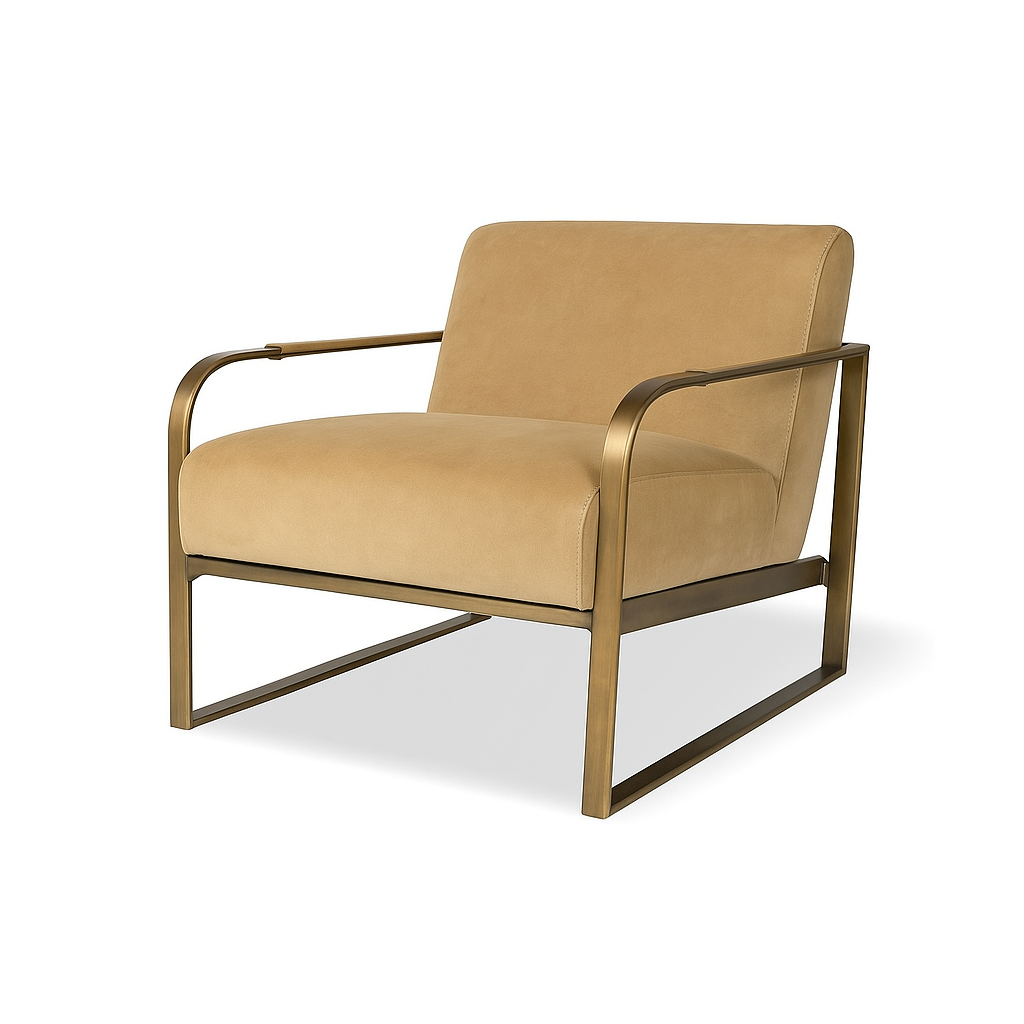 Fotoliu catifea MARCELO culoare BEJ