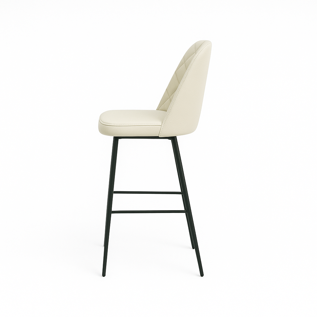 Scaun bar piele naturala BEJ | model FOX