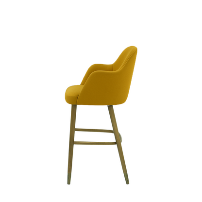 Scaun bar catifea GALBENA | model PINO