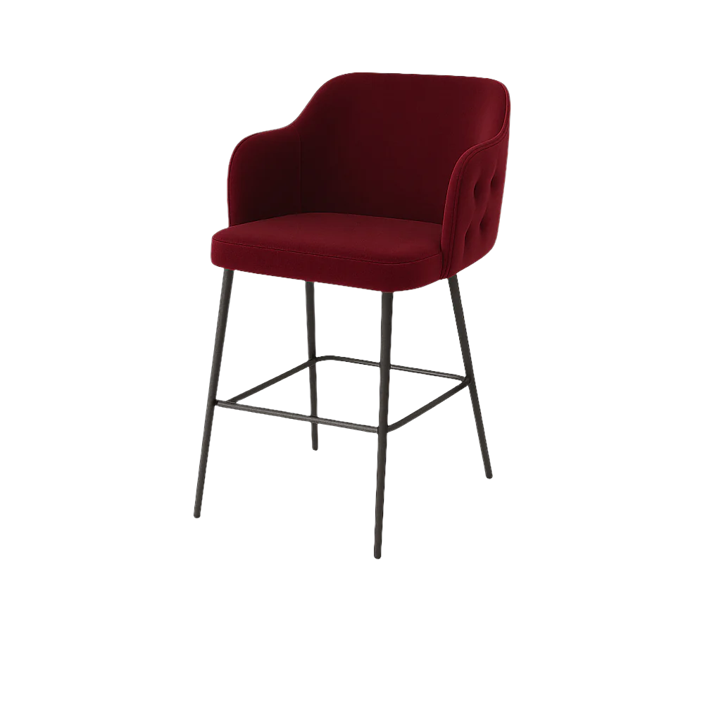 Scaun bar catifea GALBENA | model TEONA