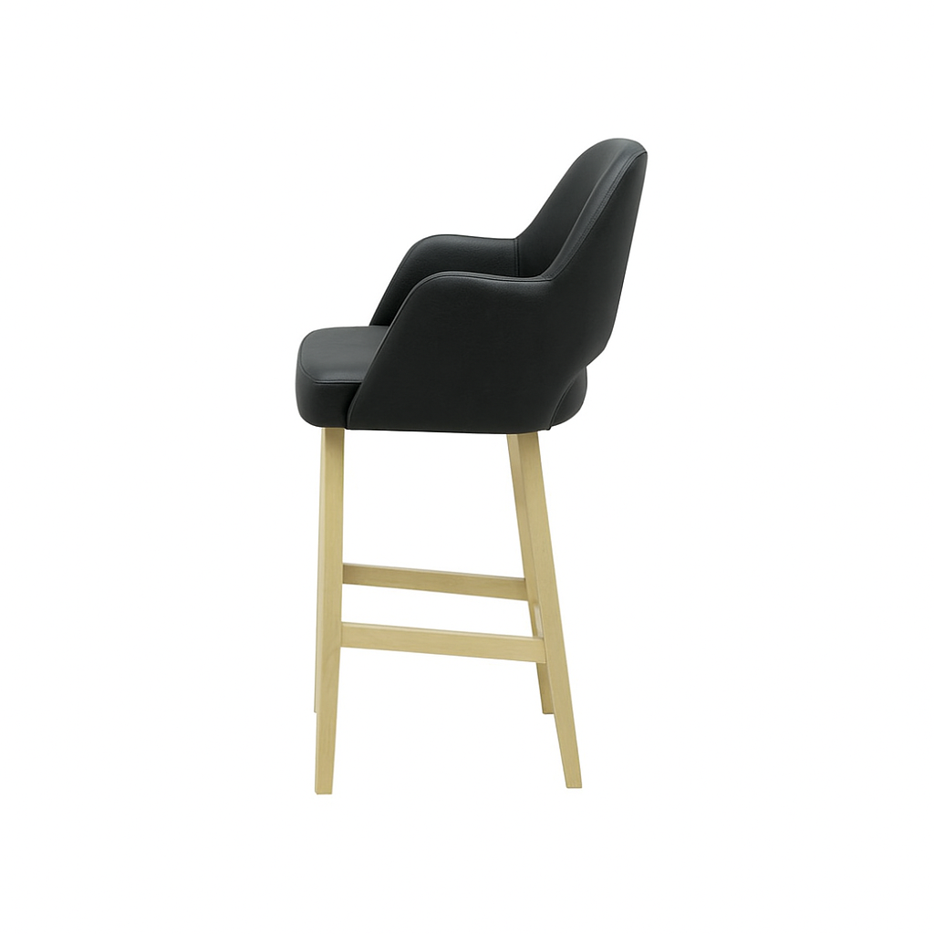 Scaun bar piele GALBENA | model APRIL