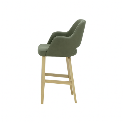 Scaun bar piele naturala BEJ | model APRIL