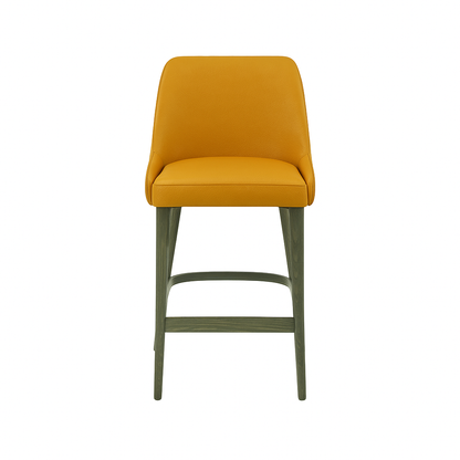 Scaun bar piele VERDE | model GINA