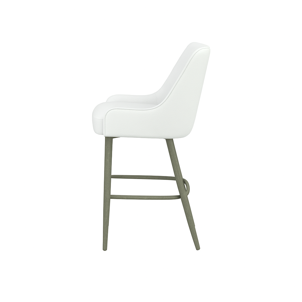 Scaun bar piele naturala BEJ | model GINA