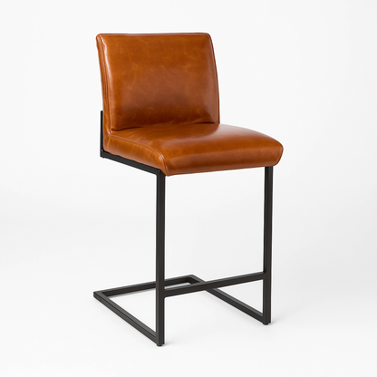 Scaun bar piele MARO DESCHIS | model FLEET NA