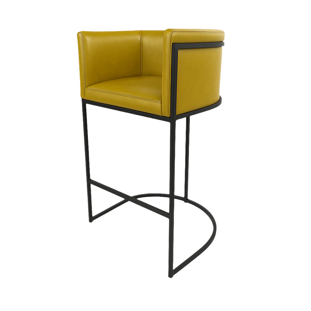 Scaun bar piele GALBENA | model NINO