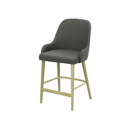 Scaun bar piele naturala BEJ | model ROCCO