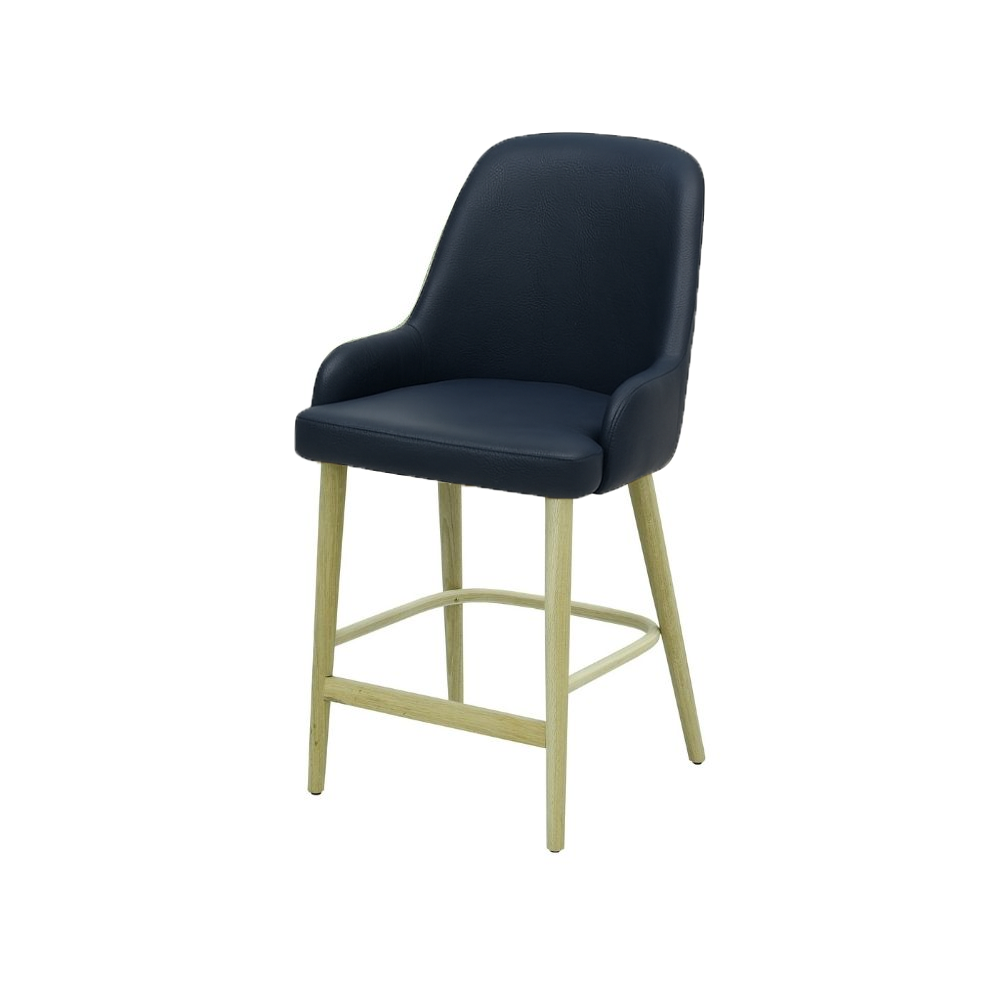 Scaun bar piele naturala BEJ | model ROCCO