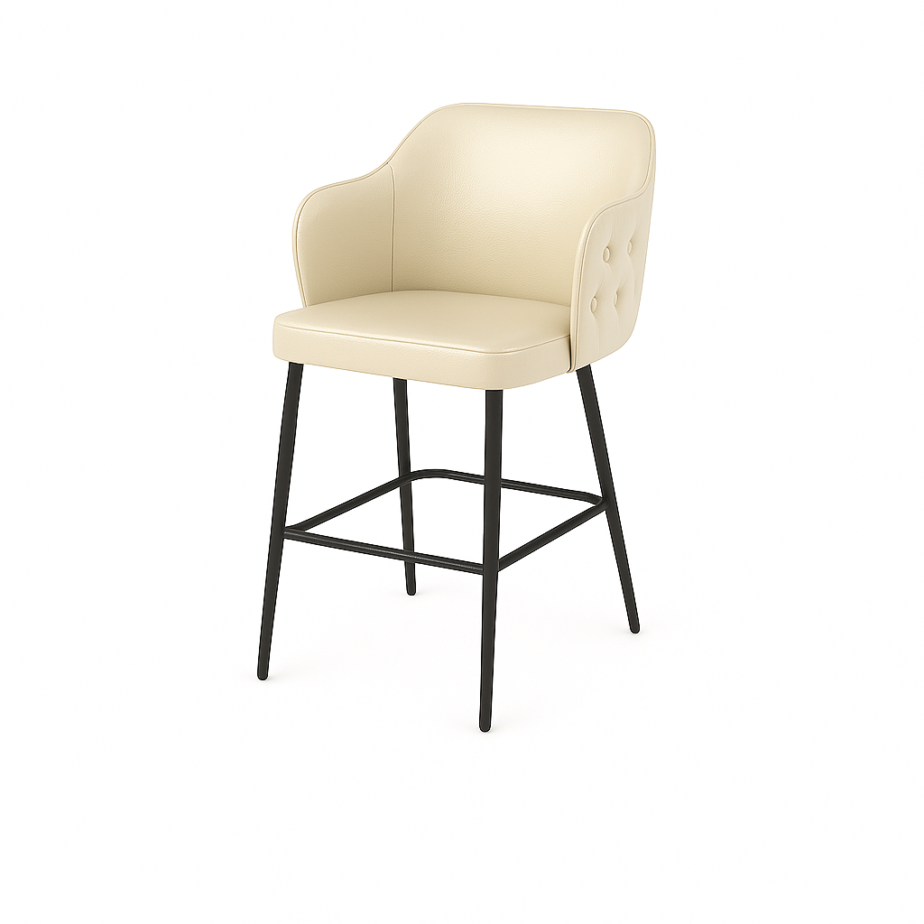 Scaun bar piele BEJ | model TEONA