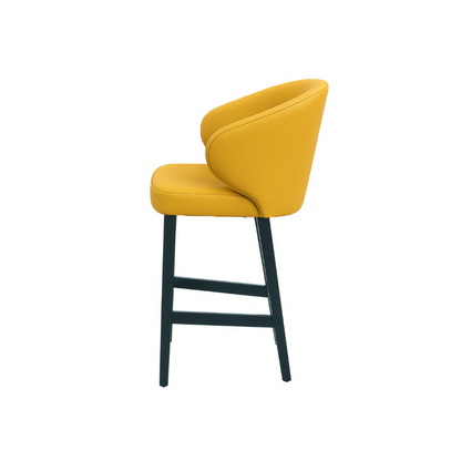 Scaun bar piele naturala GALBENA | model CAPRICE