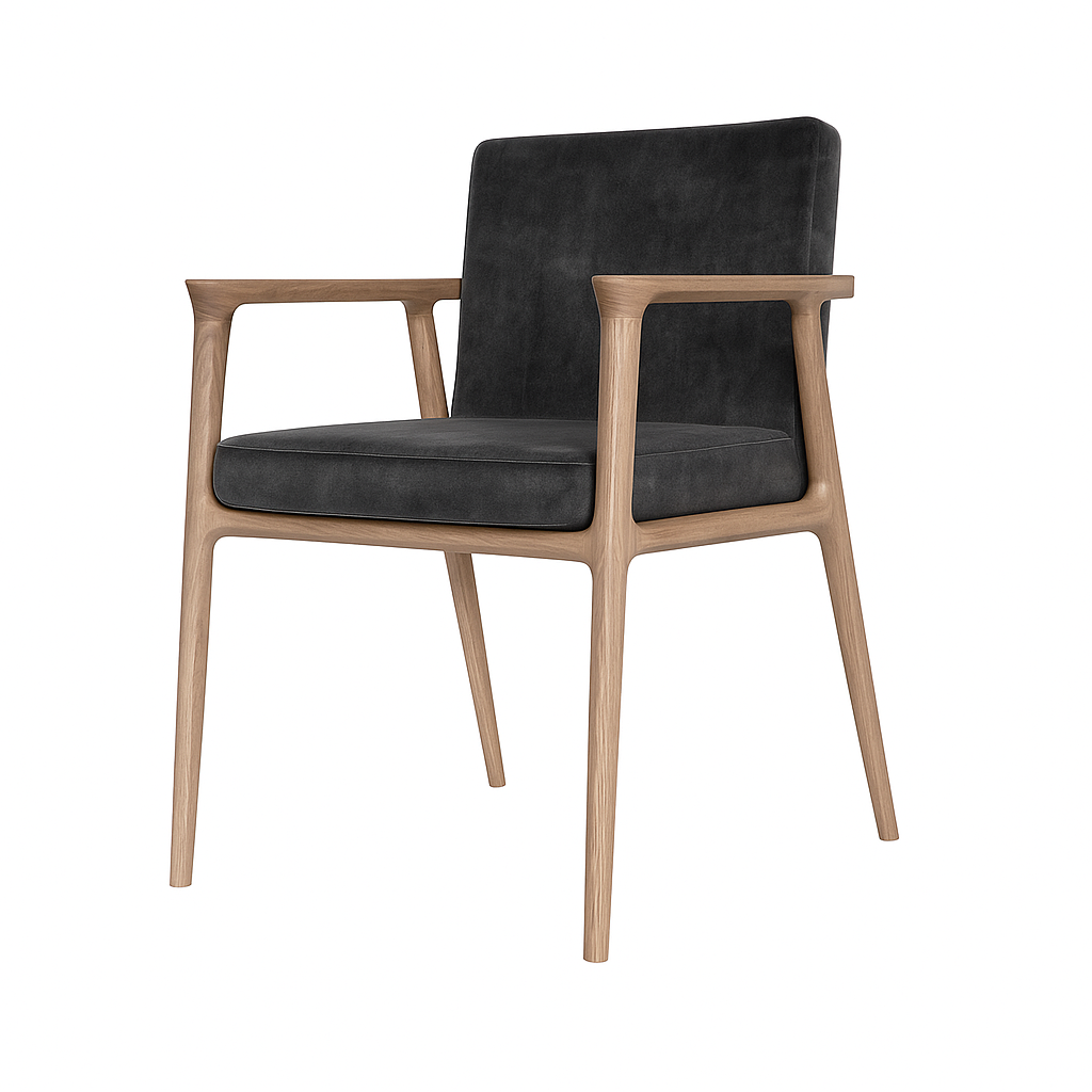 Scaun catifea GRI | model GASPARO