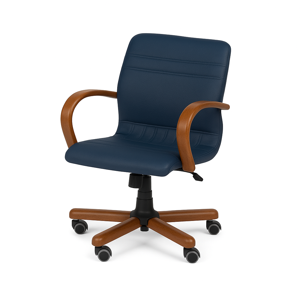 Scaun birou piele ALBASTRA | model GOLD O