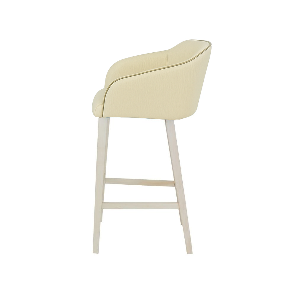 Scaun bar piele naturala BEJ | model CROCO