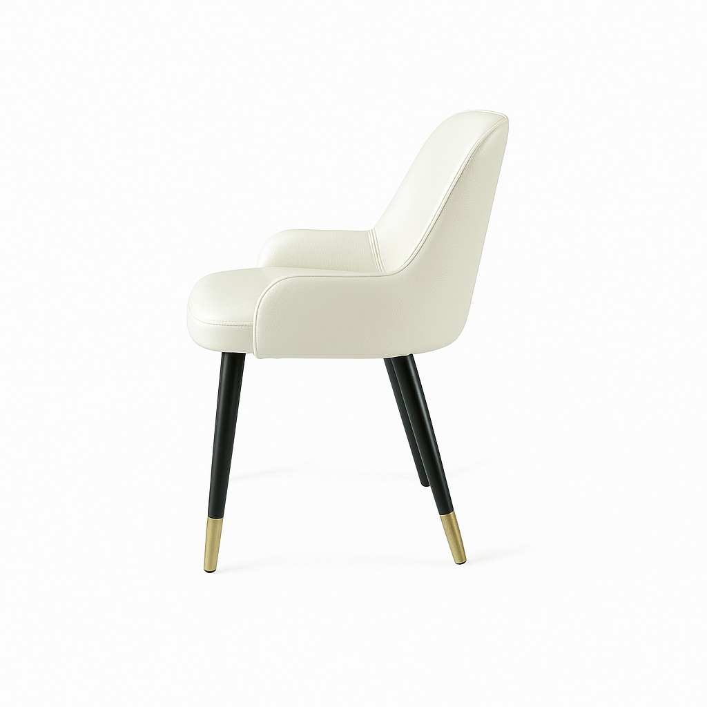 Scaun piele NEAGRA | model ROCCO G