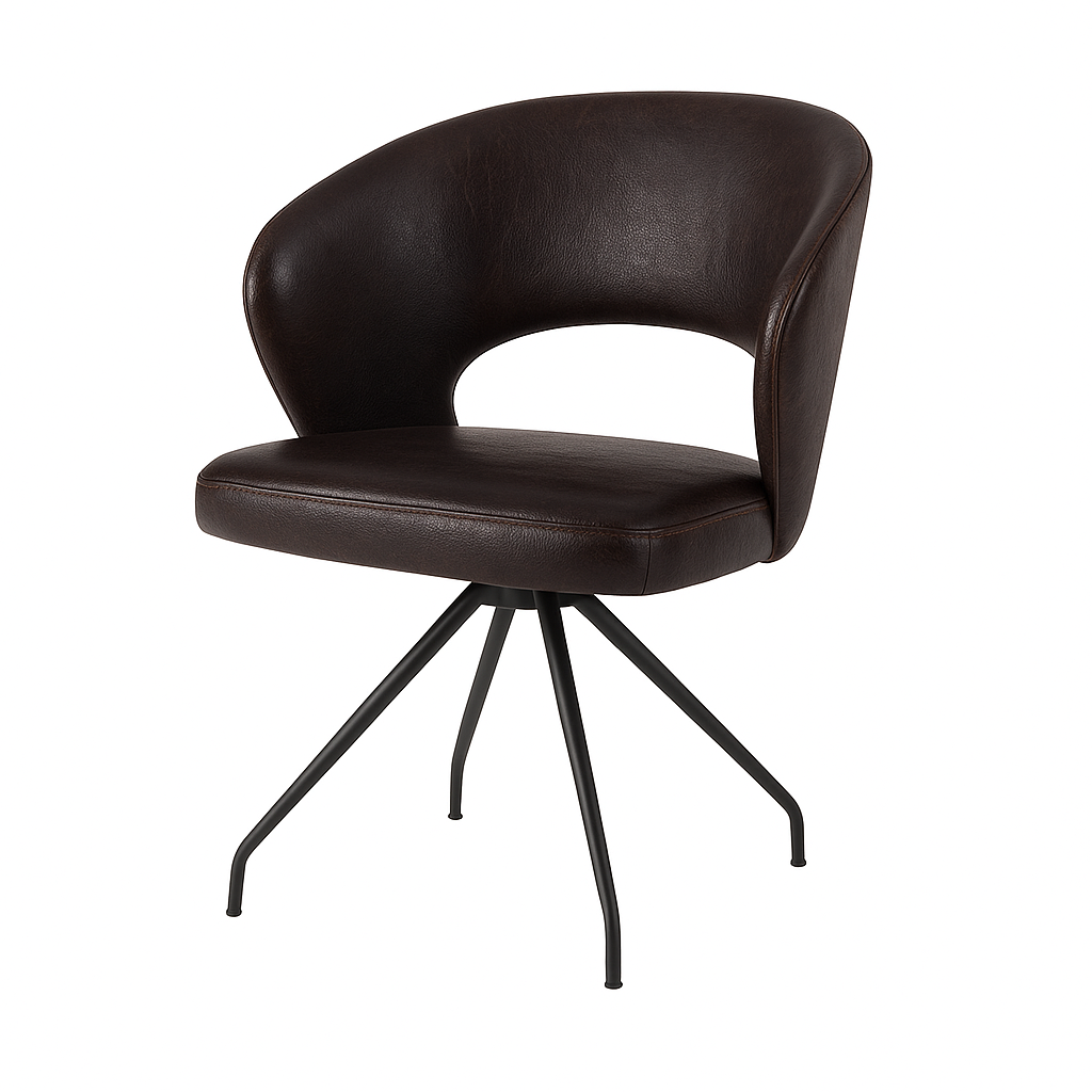 Scaun piele MARO INCHIS | model ROSE